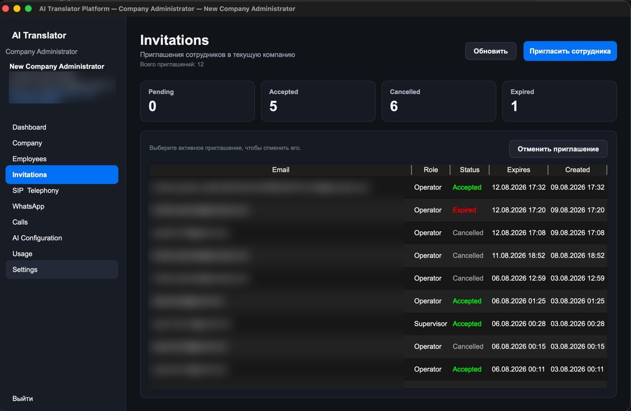 Employee invitations workflow